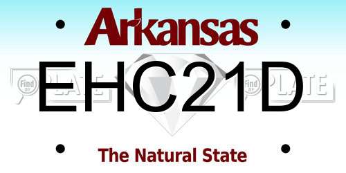 EHC21D Arkansas License Plate