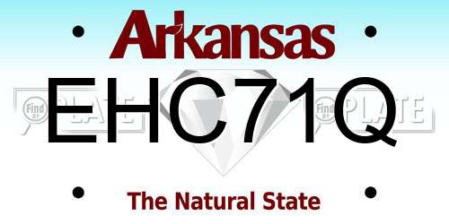 EHC71Q Arkansas License Plate