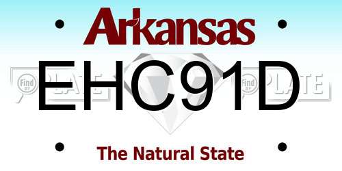 EHC91D Arkansas License Plate