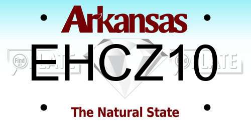 EHCZ10 Arkansas License Plate