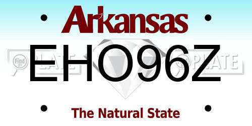 EHO96Z Arkansas License Plate
