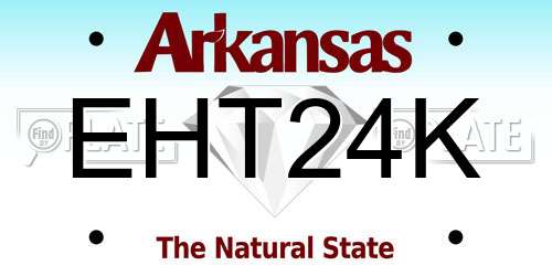EHT24K Arkansas License Plate
