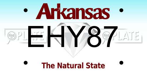 EHY87 Arkansas License Plate