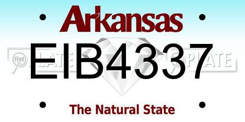 EIB4337 Arkansas License Plate