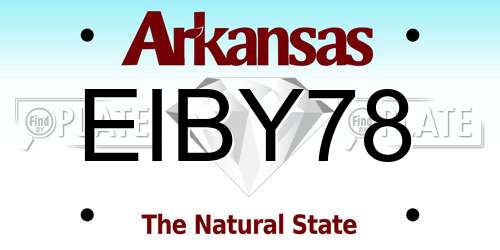 EIBY78 Arkansas License Plate