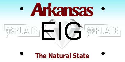 EIG Arkansas License Plate