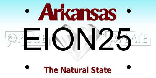 EION25 Arkansas License Plate