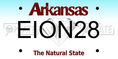 EION28 Arkansas License Plate