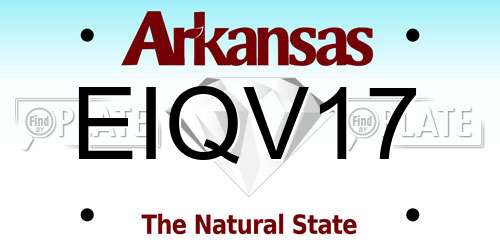 EIQV17 Arkansas License Plate