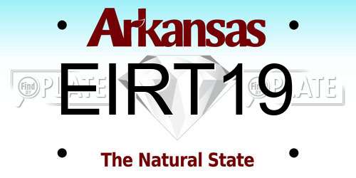 EIRT19 Arkansas License Plate