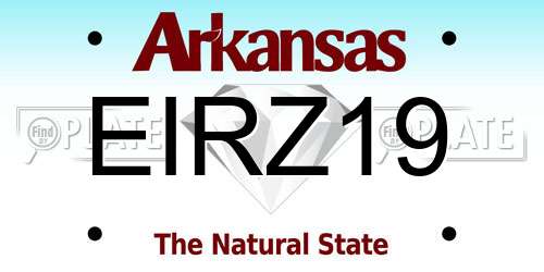 EIRZ19 Arkansas License Plate