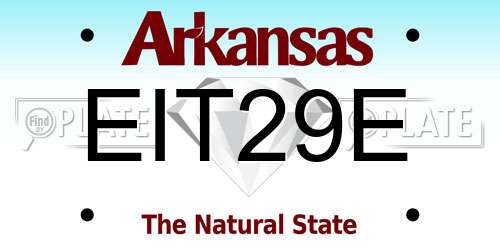 EIT29E Arkansas License Plate
