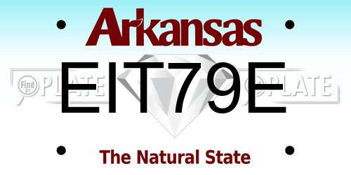 EIT79E Arkansas License Plate