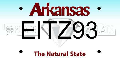 EITZ93 Arkansas License Plate