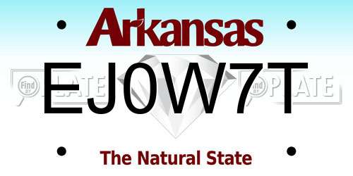 EJ0W7T Arkansas License Plate