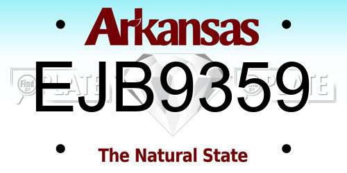 EJB9359 Arkansas License Plate