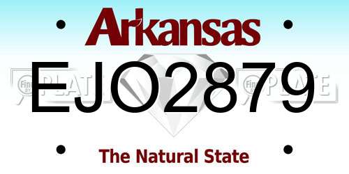 EJO2879 Arkansas License Plate
