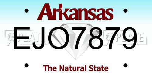 EJO7879 Arkansas License Plate