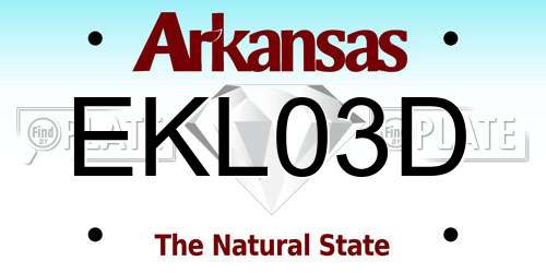 EKL03D Arkansas License Plate