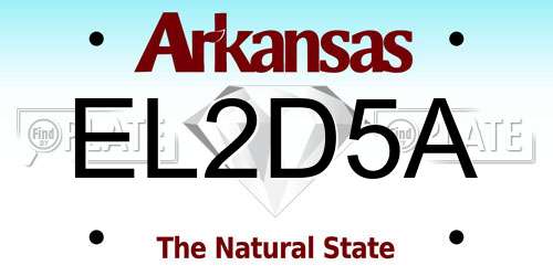 EL2D5A Arkansas License Plate