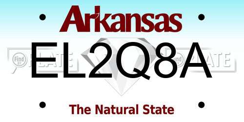 EL2Q8A Arkansas License Plate