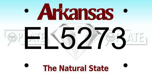 EL5273 Arkansas License Plate