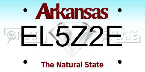 EL5Z2E Arkansas License Plate