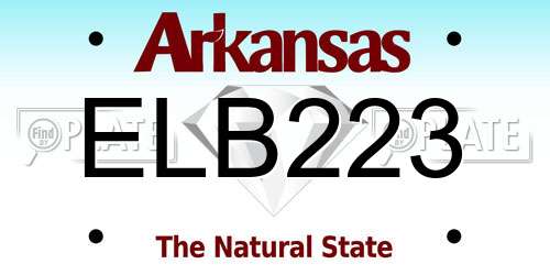 ELB223 Arkansas License Plate
