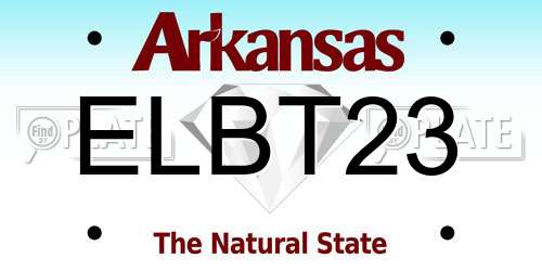 ELBT23 Arkansas License Plate