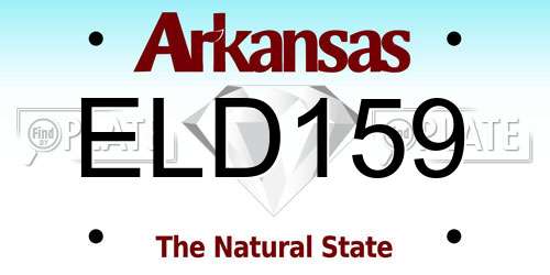 ELD159 Arkansas License Plate