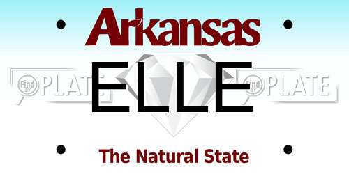 ELLE Arkansas License Plate