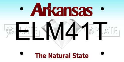 ELM41T Arkansas License Plate