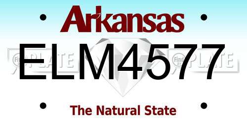 ELM4577 Arkansas License Plate