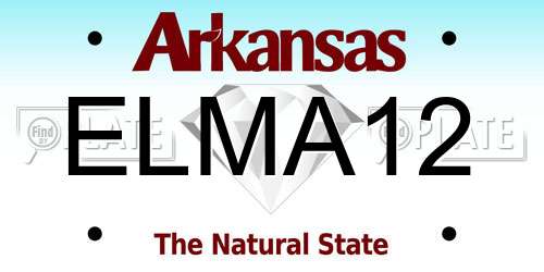 ELMA12 Arkansas License Plate