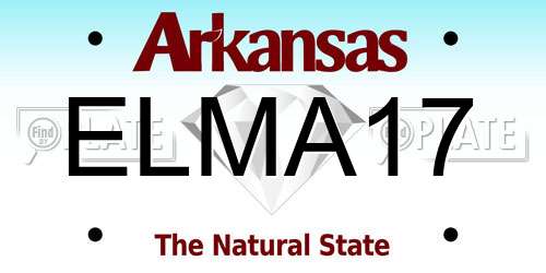 ELMA17 Arkansas License Plate