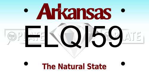 ELQI59 Arkansas License Plate