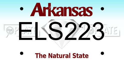 ELS223 Arkansas License Plate