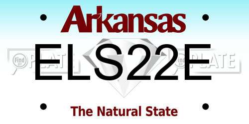 ELS22E Arkansas License Plate