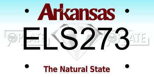 ELS273 Arkansas License Plate