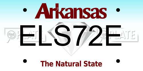 ELS72E Arkansas License Plate