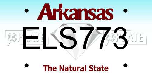 ELS773 Arkansas License Plate