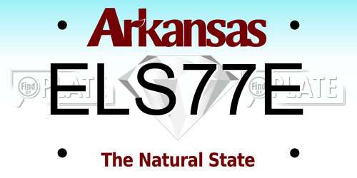 ELS77E Arkansas License Plate