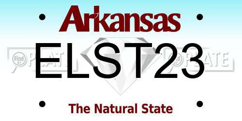 ELST23 Arkansas License Plate