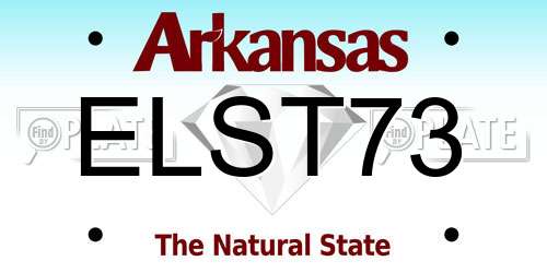 ELST73 Arkansas License Plate
