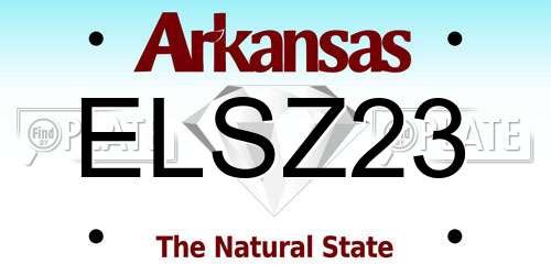 ELSZ23 Arkansas License Plate