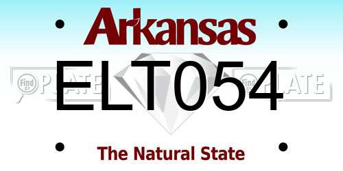 ELT054 Arkansas License Plate