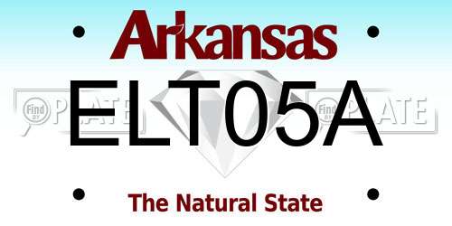 ELT05A Arkansas License Plate