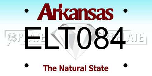 ELT084 Arkansas License Plate