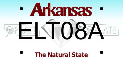 ELT08A Arkansas License Plate