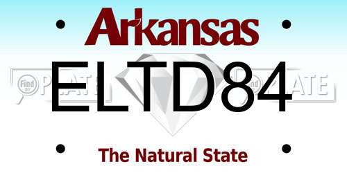 ELTD84 Arkansas License Plate